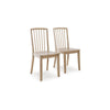 Ashley Glim Dining Side Chair Set of 2 | Brown Hardwood Seat w Slatted Back