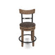 Ashley Pine Swivel Counter Height Stool Chair | 24’’ | Brown Faux Leather Seat BM328189