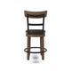 Ashley Pine Swivel Counter Height Stool Chair | 24’’ | Brown Faux Leather Seat BM328189