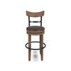 Ashley Pine Swivel Barstool Chair | 31’’ | Industrial Brown Faux Leather BM328190