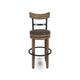 Ashley Pine Swivel Barstool Chair | 31’’ | Industrial Brown Faux Leather BM328190