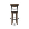 Ashley Pine Swivel Barstool Chair | 31’’ | Industrial Brown Faux Leather BM328190