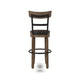 Ashley Pine Swivel Barstool Chair | 31’’ | Industrial Brown Faux Leather BM328190