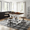 Ashley Becy Counter Height Dining Table | 60" | White and Brown Pine Wood