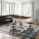 Ashley Becy Counter Height Dining Table | 60" | White and Brown Pine Wood