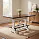 Ashley Becy Counter Height Dining Table | 60" | White and Brown Pine Wood