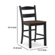 Ashley Becy Counter Height Chair Set of 2 | 24’’ | Black and Brown Wood BM328193