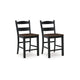 Ashley Becy Counter Height Chair Set of 2 | 24’’ | Black and Brown Wood BM328193