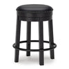Ashley Becy Counter Height Swivel Stool | 24’’ | Black Faux Leather Seat BM328194