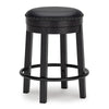 Ashley Becy Counter Height Swivel Stool | 24’’ | Black Faux Leather Seat BM328194