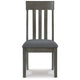 Ashley Haly Dining Side Chair Set of 2 | Solid Wood Gray Frame | Fabric Seat BM328204