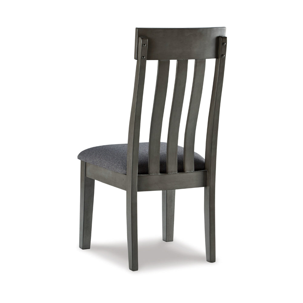 Ashley Haly Dining Side Chair Set of 2 | Solid Wood Gray Frame | Fabric Seat BM328204