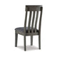 Ashley Haly Dining Side Chair Set of 2 | Solid Wood Gray Frame | Fabric Seat BM328204