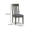 Ashley Haly Dining Side Chair Set of 2 | Solid Wood Gray Frame | Fabric Seat BM328204