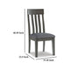 Ashley Haly Dining Side Chair Set of 2 | Solid Wood Gray Frame | Fabric Seat BM328204