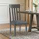 Ashley Haly Dining Side Chair Set of 2 | Solid Wood Gray Frame | Fabric Seat