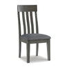 Ashley Haly Dining Side Chair Set of 2 | Solid Wood Gray Frame | Fabric Seat