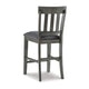 Ashley Haly Counter Height Chair Set of 2 | Gray Solid Wood Frame and Fabric BM328205