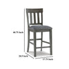 Ashley Haly Counter Height Chair Set of 2 | Gray Solid Wood Frame and Fabric BM328205