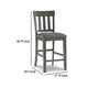 Ashley Haly Counter Height Chair Set of 2 | Gray Solid Wood Frame and Fabric BM328205