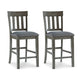 Ashley Haly Counter Height Chair Set of 2 | Gray Solid Wood Frame and Fabric BM328205