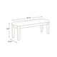 Ashley Raly Dining Bench | 50’’ | Plush Tufted Faux Leather Seat | Brown BM328206