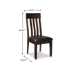Ashley Raly Dining Side Chair Set of 2 | Brown Faux Leather | Slated Back BM328207