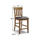 Ashley Raly Counter Height Chair Set of 2 | Brown Faux Leather | Slatted Back BM328208