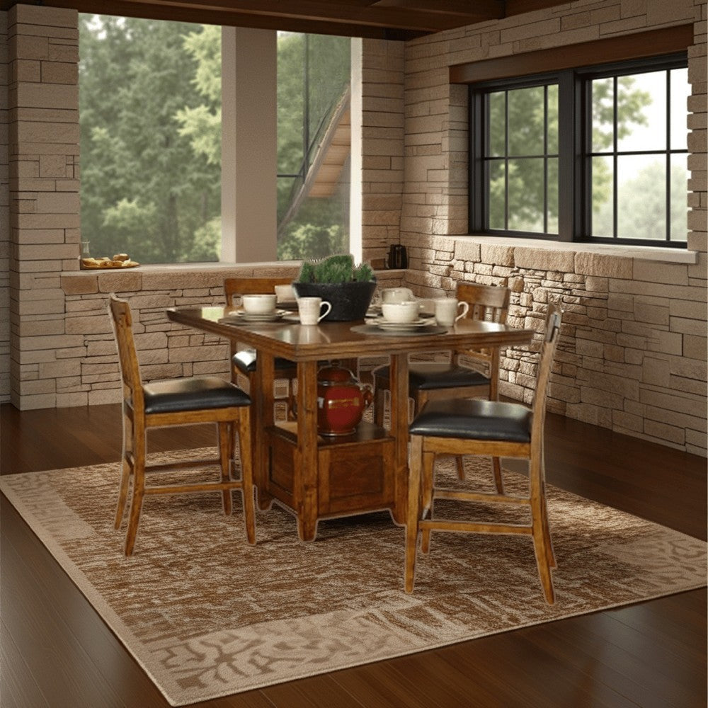 Ashley Raly Counter Height Dining Table | Extendable 42-60’’ | Leaf | Brown BM328210