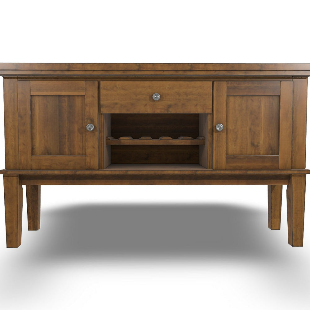 Ashley Raly Dining Sideboard Server | 56’’ | Wine Rack and 2 Cabinets | Brown BM328211