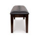 Ashley Hado Dining Bench | 49’’ | Tufted Faux Leather Seat | Dark Brown BM328212
