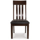 Ashley Hado Dining Chair Set of 2 | Dark Brown Faux Leather | Slatted Back BM328213