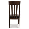 Ashley Hado Dining Chair Set of 2 | Dark Brown Faux Leather | Slatted Back BM328213