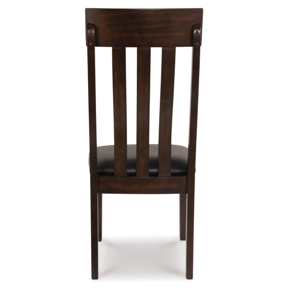 Ashley Hado Dining Chair Set of 2 | Dark Brown Faux Leather | Slatted Back BM328213