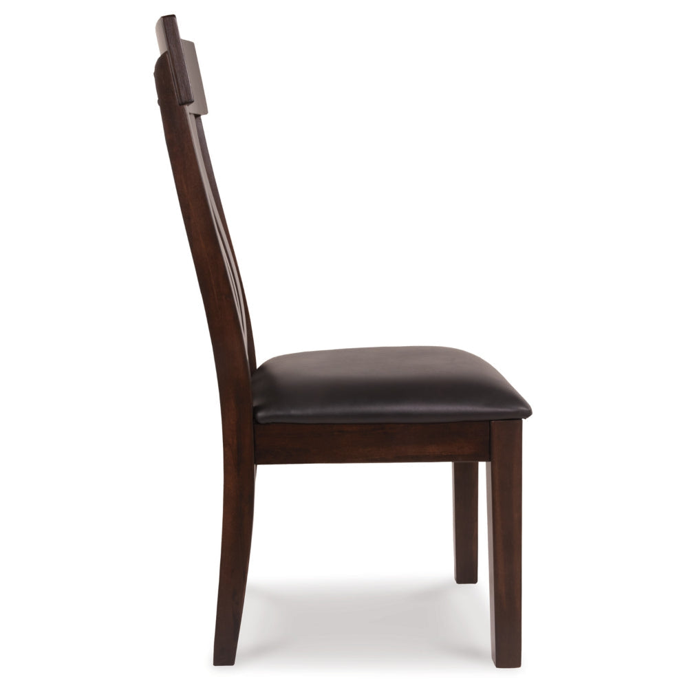 Ashley Hado Dining Chair Set of 2 | Dark Brown Faux Leather | Slatted Back BM328213