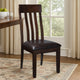 Ashley Hado Dining Chair Set of 2 | Dark Brown Faux Leather | Slatted Back