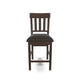Ashley Hado Counter Height Chair Set of 2 | Brown Faux Leather | Slatted Back BM328214