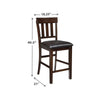 Ashley Hado Counter Height Chair Set of 2 | Brown Faux Leather | Slatted Back BM328214