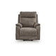 Ashley Mead Power Recliner Chair | Heat and Massage | 35’’ Gray Faux Leather BM328217
