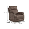 Ashley Mead Power Recliner Chair | Heat | Massage | 35’’ Brown Faux Leather BM328218