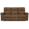 Ashley Woli Manual Recliner Sofa | 86’’ | Classic Foam | Brown Faux Leather BM328220