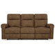 Ashley Woli Manual Recliner Sofa | 86’’ | Classic Foam | Brown Faux Leather BM328220