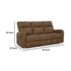 Ashley Woli Manual Recliner Sofa | 86’’ | Classic Foam | Brown Faux Leather BM328220