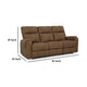 Ashley Woli Manual Recliner Sofa | 86’’ | Classic Foam | Brown Faux Leather BM328220