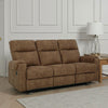 Ashley Woli Manual Recliner Sofa | 86" | Classic Foam | Brown Faux Leather