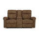 Ashley Woli Manual Recliner Loveseat | 75’’ | Classic Brown Faux Leather BM328221