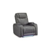 Ashley Scon Power Recliner Chair | 37’’ | LED Light | Gray Faux Leather BM328222