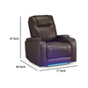 Ashley Scon Power Recliner Chair | 37’’ | LED Light | Brown Faux Leather BM328223