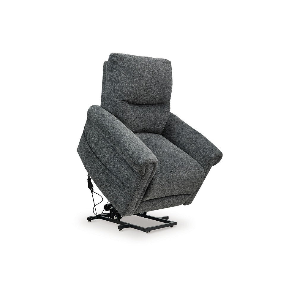 Ashley Auro Power Lift Recliner Chair | Heat | Massage | 39’’ | Gray Polyester BM328228