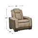 Ashley Corbin Power Recliner Chair | 39’’ Brown Faux Leather | Wireless Charge BM328231
